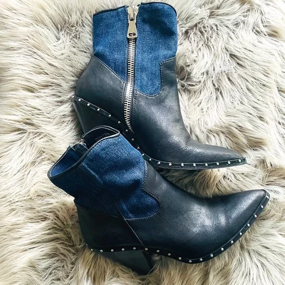 Chinese Laundry Shoes Chinese Laundry Ramble Denim Ankle Bootie Size 75 Poshmark